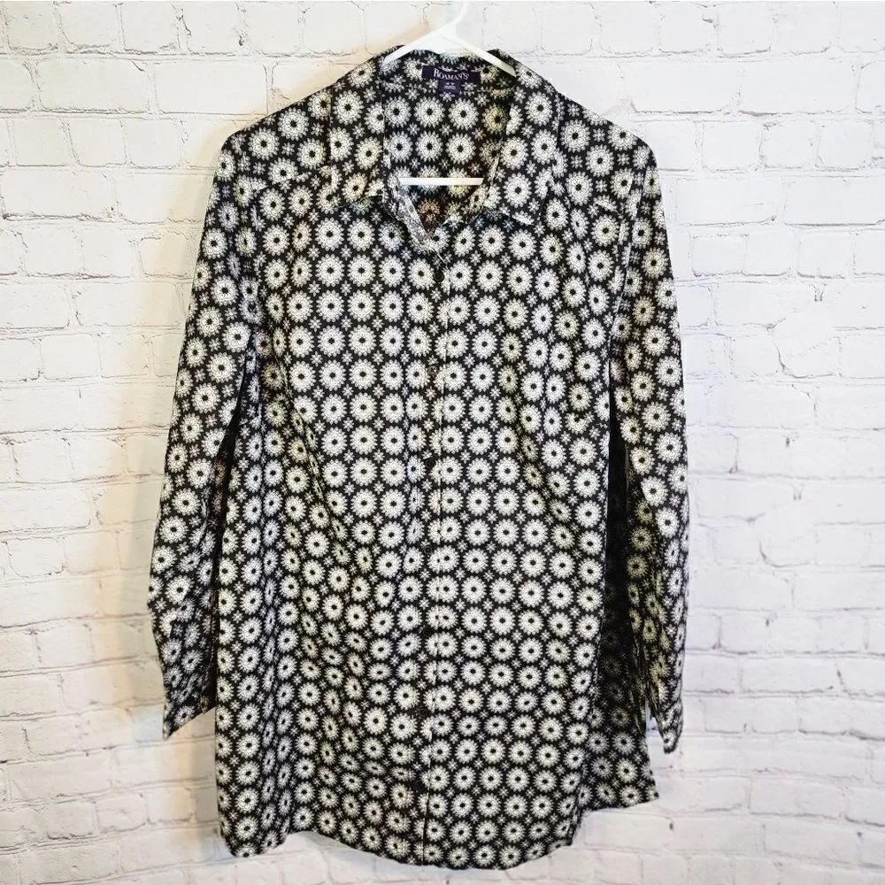 Women's Roman's longsleeve button-down shirt, size 18W